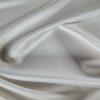 Tesatura triplu voal  - crepe uni cu fata dublă - satinata - mata, Alb fildeș - imagine 7