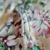 Tesatura Voal din mătase naturală, tip panou - design floral, Pastel - imagine 4