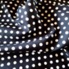 Tesatura din bumbac usor elastica - Imprimeu cu buline albe (6mm) pe fond negru - imagine 5