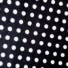Tesatura din bumbac usor elastica - Imprimeu cu buline albe (6mm) pe fond negru - imagine 6
