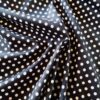 Tesatura din bumbac usor elastica - Imprimeu cu buline albe (6mm) pe fond negru - imagine 8