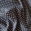 Tesatura din bumbac usor elastica - Imprimeu cu buline albe (6mm) pe fond negru - imagine 9