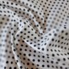 Tesatura din bumbac usor elastica - Imprimeu cu buline negre (6mm) pe fond alb