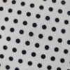 Tesatura din bumbac usor elastica - Imprimeu cu buline negre (6mm) pe fond alb - imagine 7