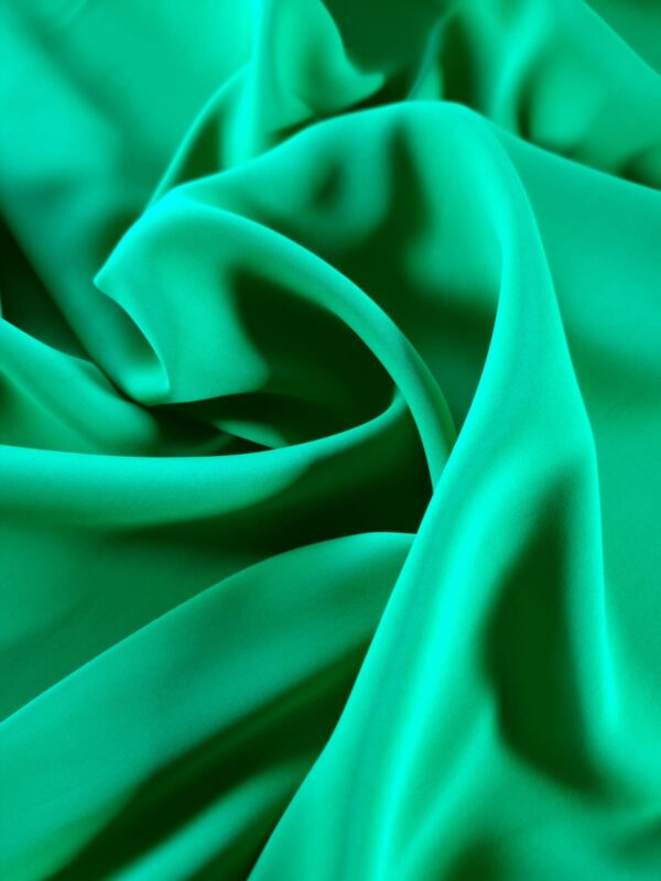 Tesatura crepe din fibre vegetale - design uni,  Verde gazon