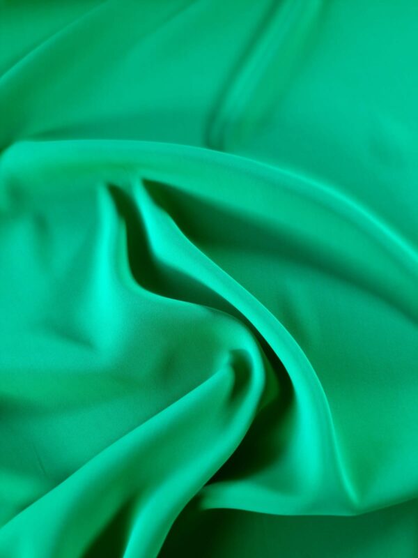 Tesatura crepe din fibre vegetale - design uni,  Verde gazon - imagine 3