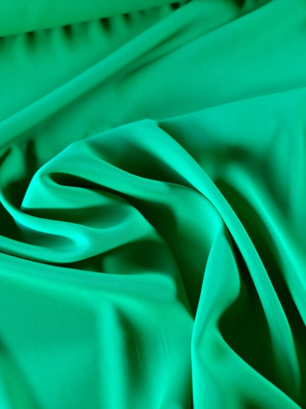 Tesatura crepe din fibre vegetale - design uni,  Verde gazon - imagine 8