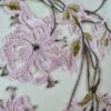 Tesatura dantela premium cu broderie, pe suport de tulle - design floral, Roz / Verde / Ivoire - imagine 7