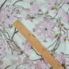 Tesatura dantela premium cu broderie, pe suport de tulle - design floral, Roz / Verde / Ivoire - imagine 9