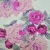 Tesatura duchesse din bumbac imprimat - design floral, Fuxia / Roz / Ivoire / Verde - imagine 8