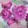 Tesatura duchesse din bumbac imprimat - design floral, Fuxia / Roz / Ivoire / Verde - imagine 5