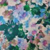 Tesatura crepe de Chine din matase naturala - design floral,  Albastru, Roz, Verde, Lila - imagine 3