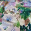 Tesatura crepe de Chine din matase naturala - design floral,  Albastru, Roz, Verde, Lila - imagine 8