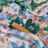 Tesatura crepe de Chine din matase naturala - design floral,  Albastru, Roz, Verde, Lila - imagine 6