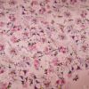 Tesatura crepe de Chine din matase naturala - design floral pictural, Cyclamen pe fond Roz fondant - imagine 9