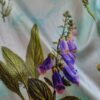 Tesatura crepe de Chine din matase naturala cu imprimeu floral multicolor pe fond Verde / Ivoire - imagine 7