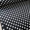 Tesatura plina din viscoza - crepe satinat cu buline , Negru / Alb - imagine 3