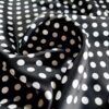 Tesatura plina din viscoza - crepe satinat cu buline , Negru / Alb - imagine 7