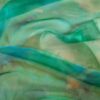 Tesatura Organza din matase naturala în degrade - nuanțe de verde - imagine 6