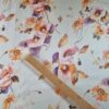 Tesatura Organza din matase naturala imprimată cu buchete de flori multicolore pe fond Ivoire - imagine 5
