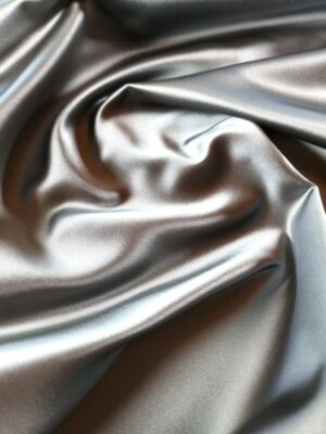 Tesatura tip tafta duchesse uni double face, Gri antracit