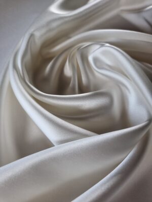 Tesatura din matase naturala - double face design uni , Ivoire