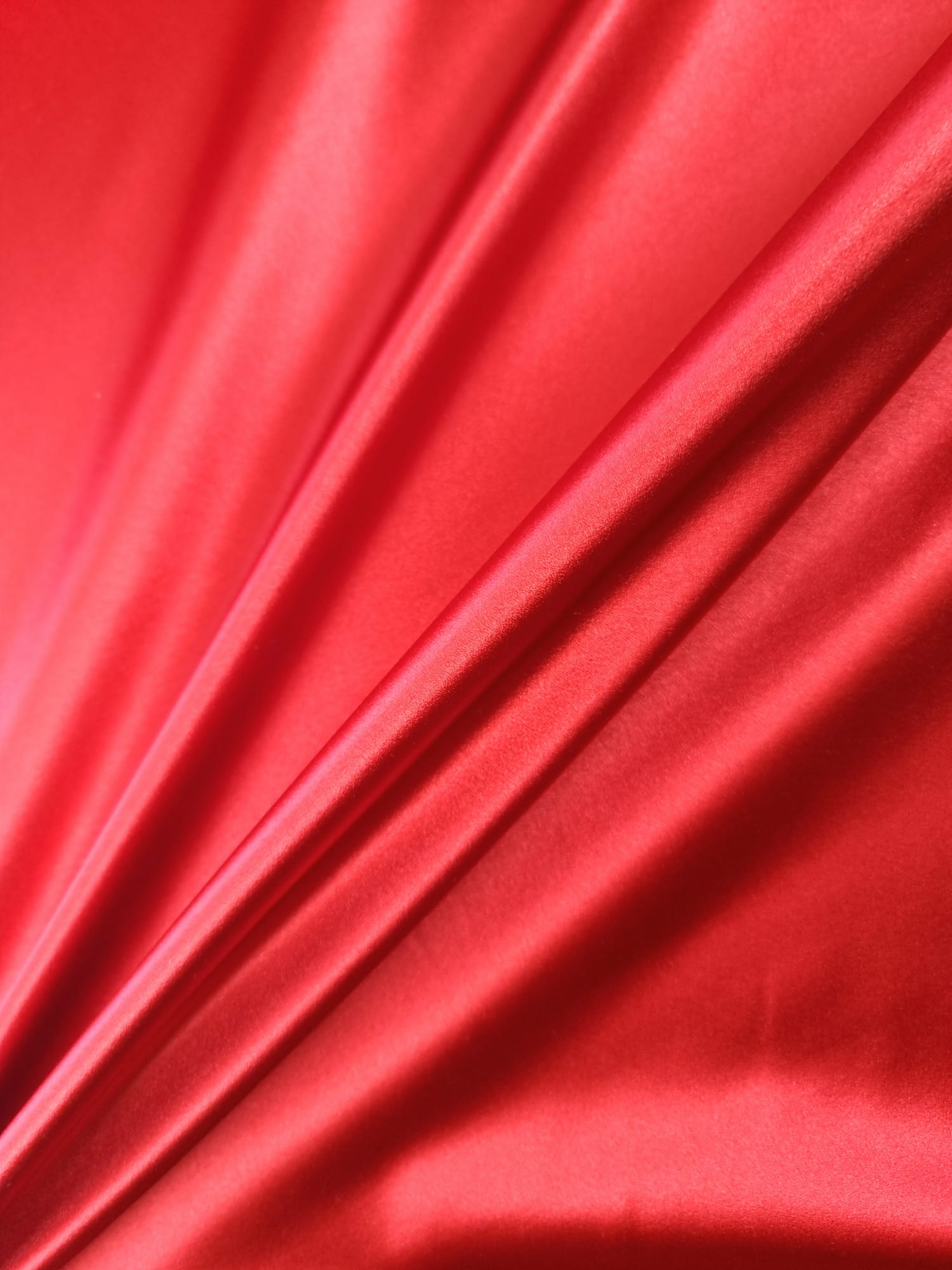 Tesatura tip tafta duchesse uni din matase naturala, Rosu - imagine 3