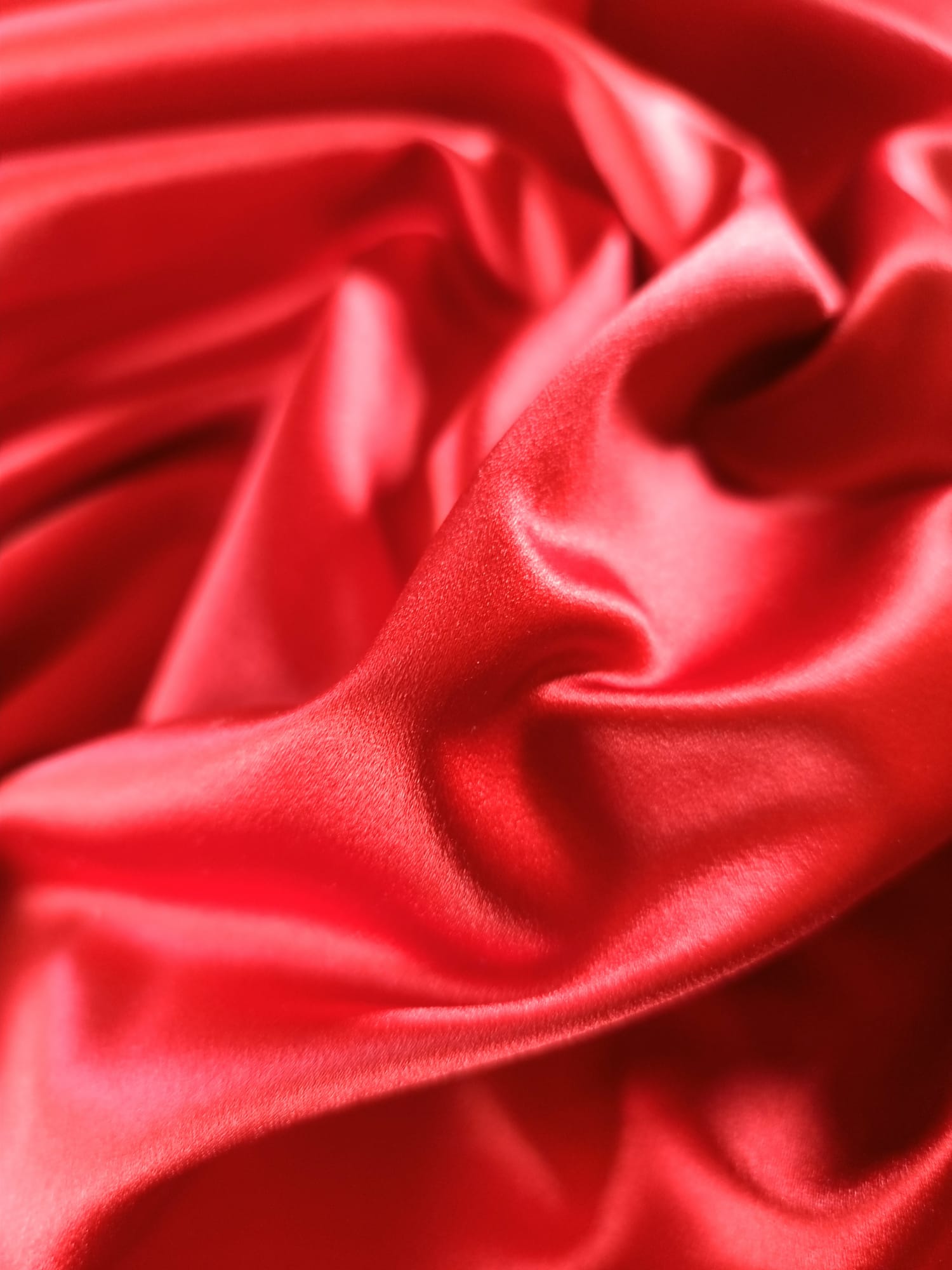 Tesatura tip tafta duchesse uni din matase naturala, Rosu - imagine 7