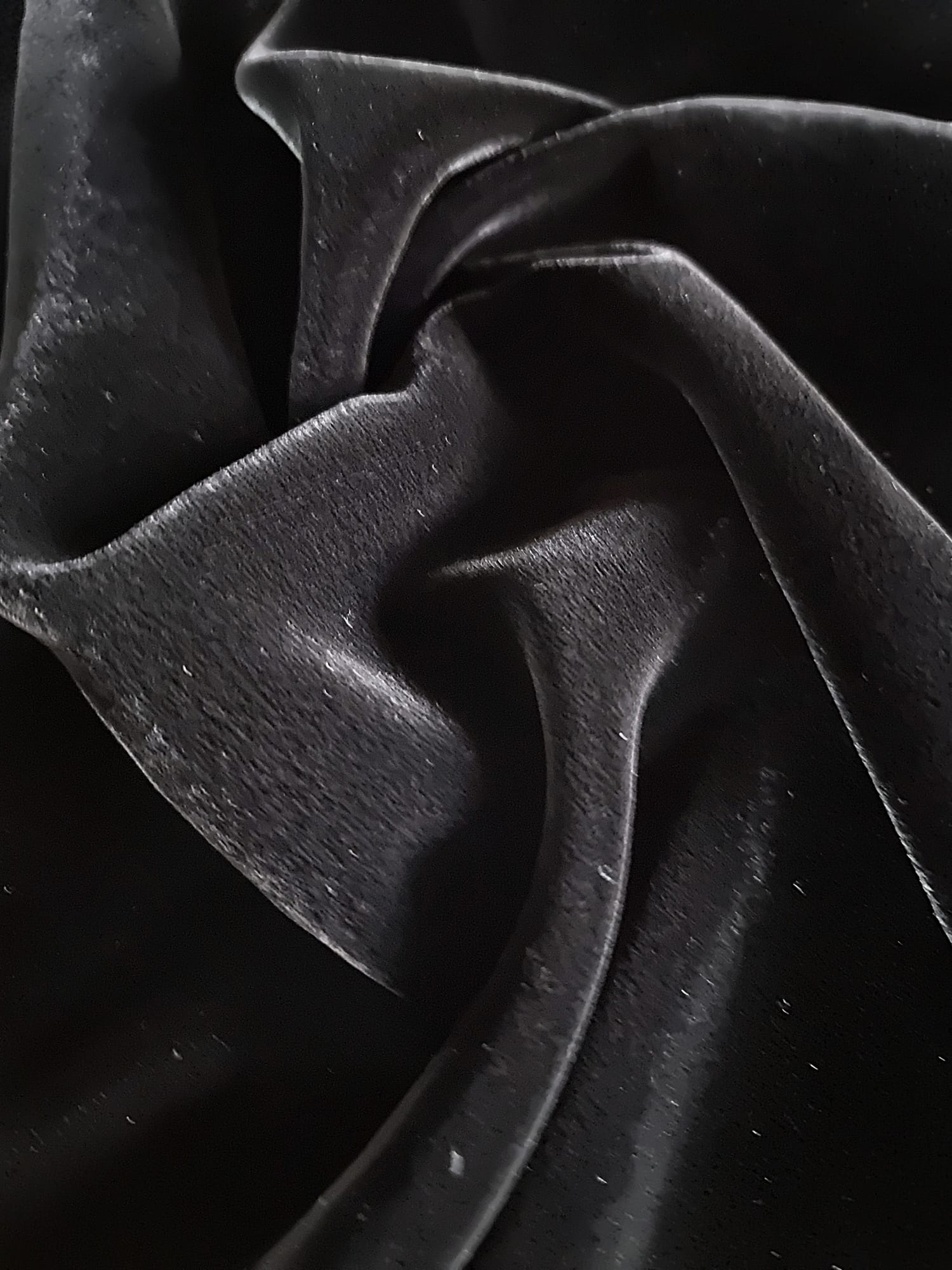 Catifea naturala premium - design uni, Negru - imagine 2