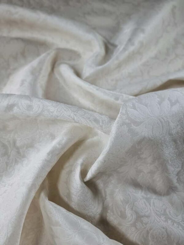 Tesatura Jacquard  – tip tafta plina din matase naturala – royal design, Ivoire