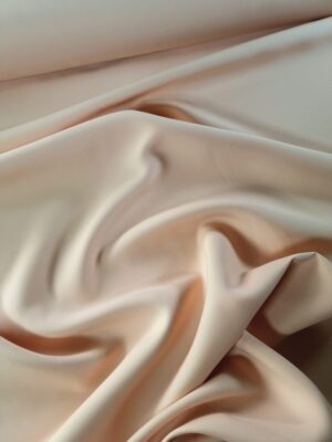 Stofa uni - mixta din matase naturala cu lana , Piersiciu