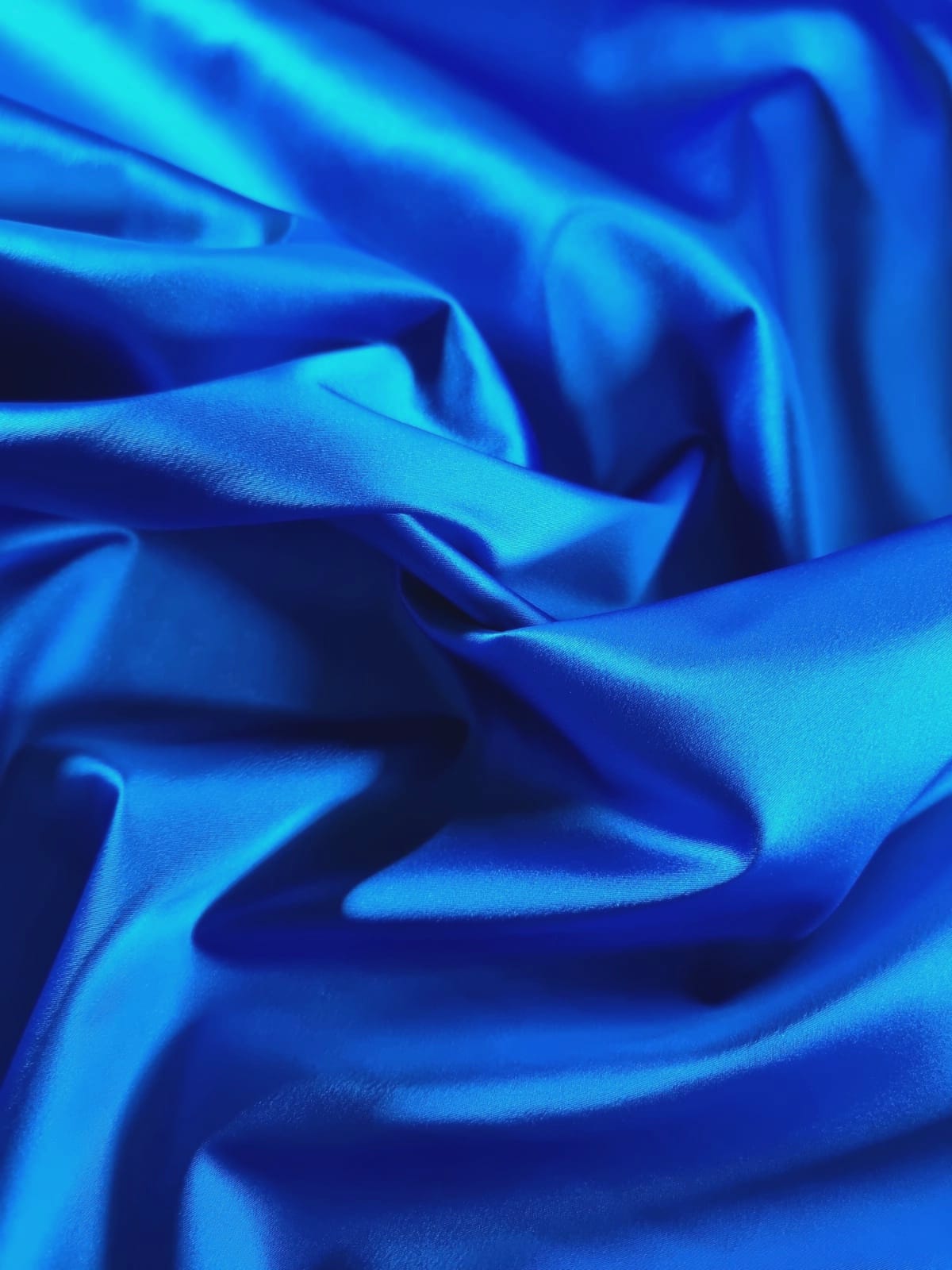 Tafta duchesse - design satinat uni, Albastru - imagine 5