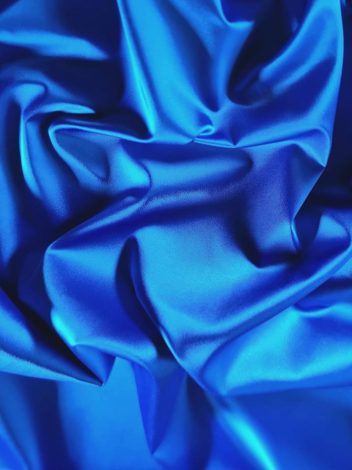 Tafta duchesse - design satinat uni, Albastru