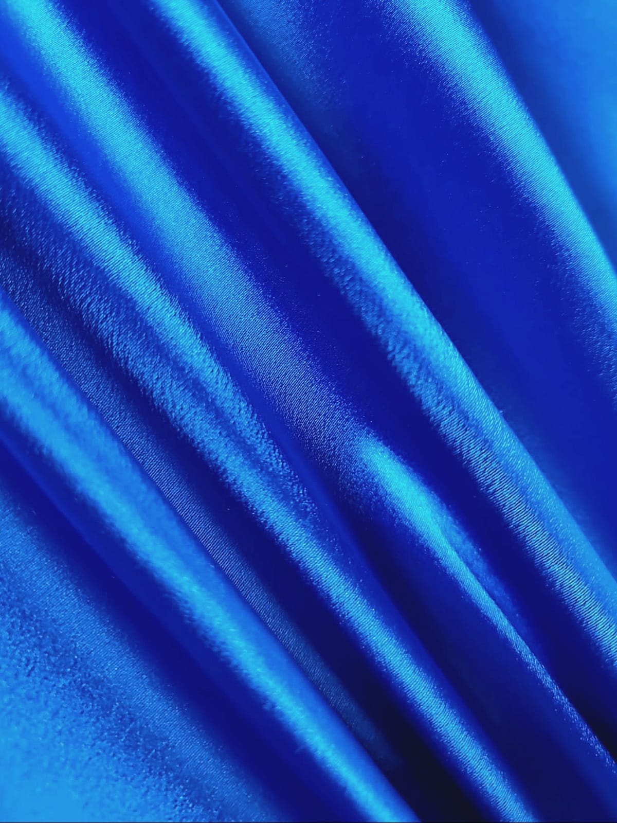 Tafta duchesse - design satinat uni, Albastru - imagine 4