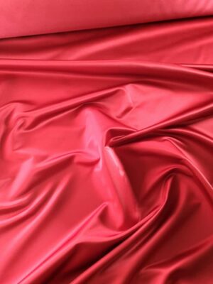 Tafta tip duchesse - design satinat uni, Roșu aprins