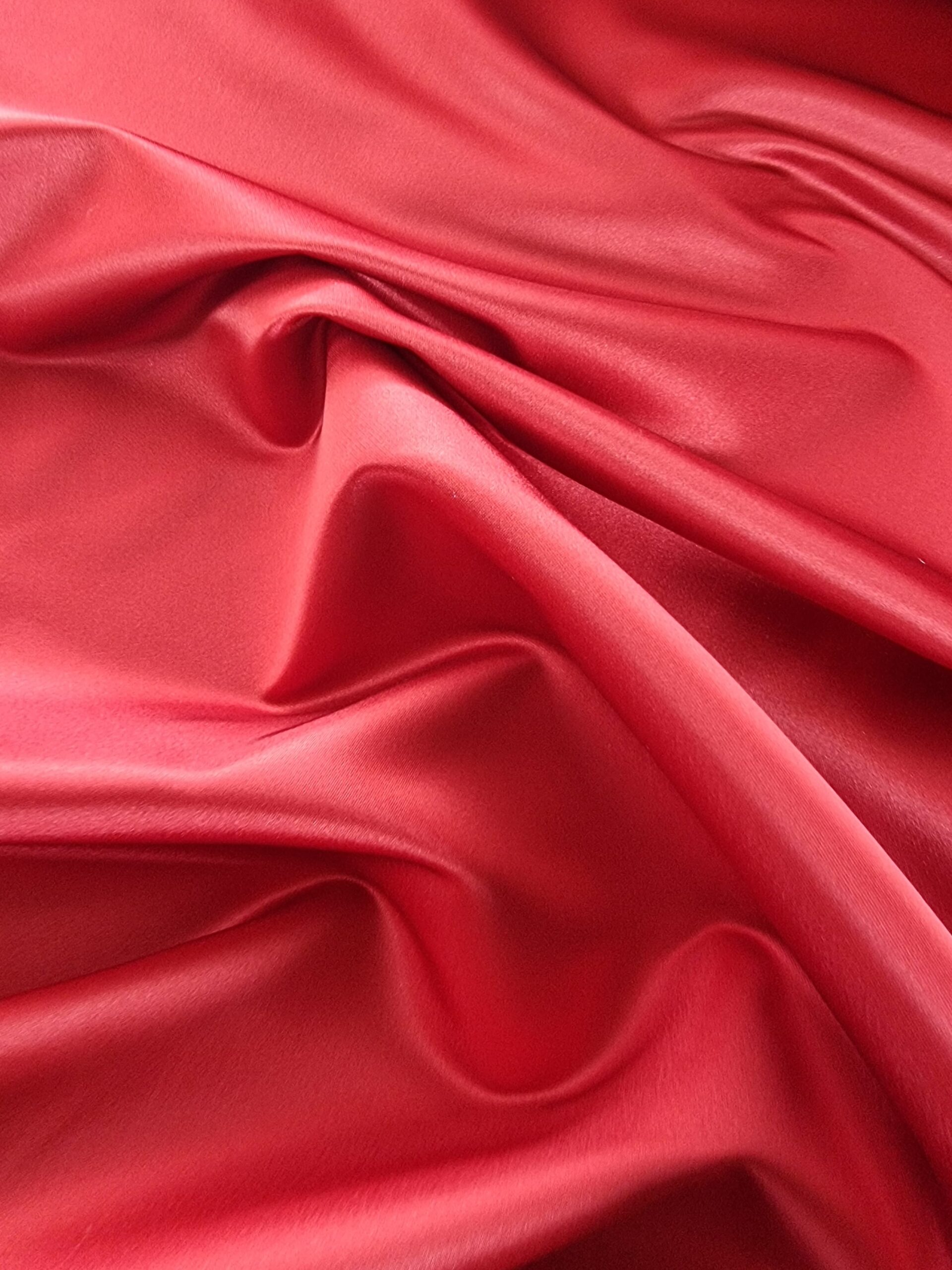 Tafta tip duchesse - design satinat uni, Roșu aprins - imagine 5