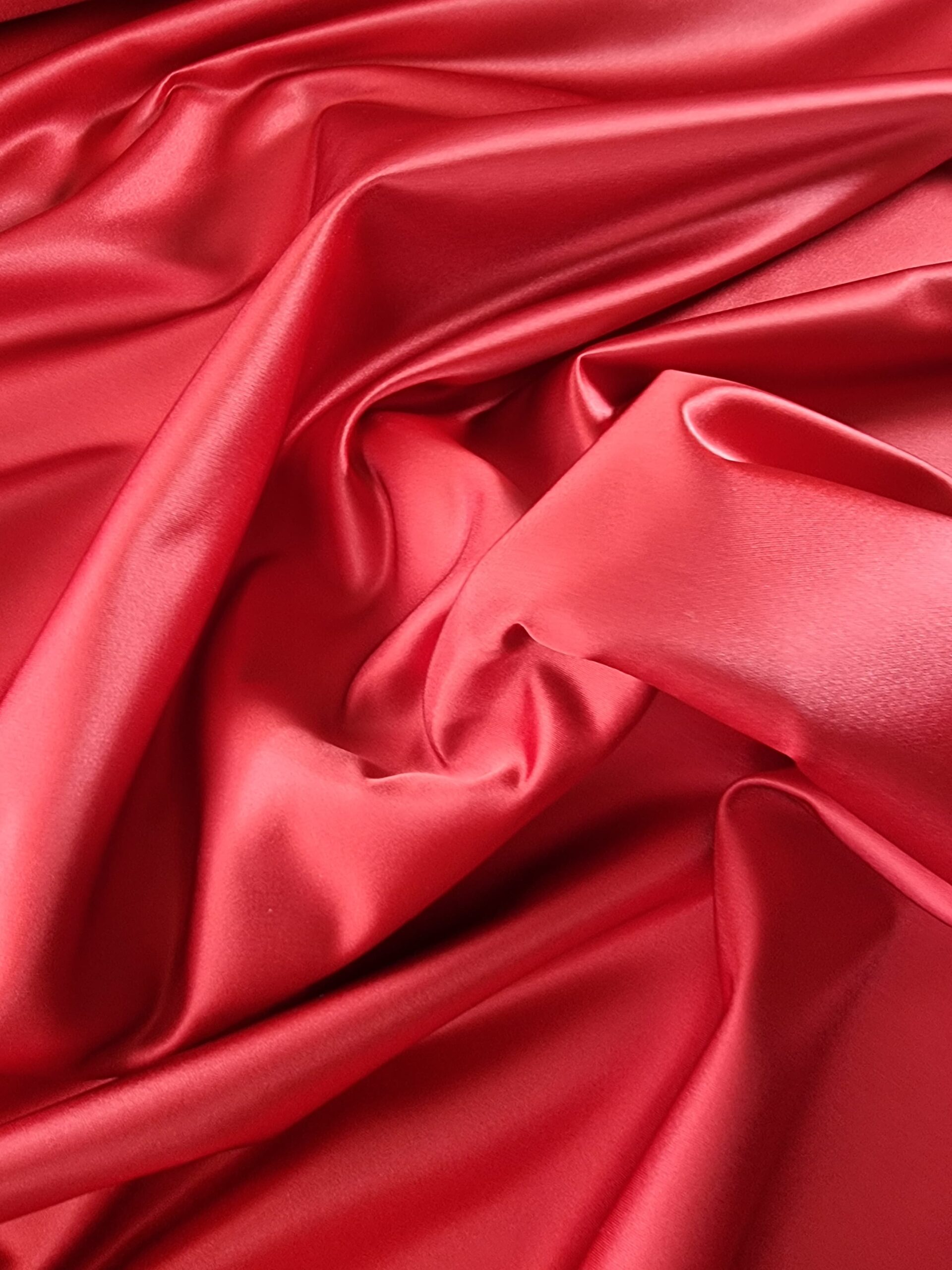 Tafta tip duchesse - design satinat uni, Roșu aprins - imagine 3
