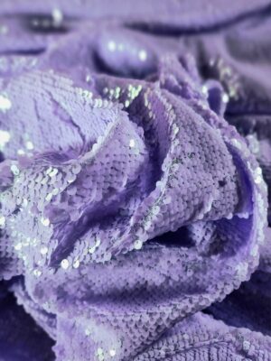 Tesatura brodata cu paiete pe toată suprafața - design uni suport tulle