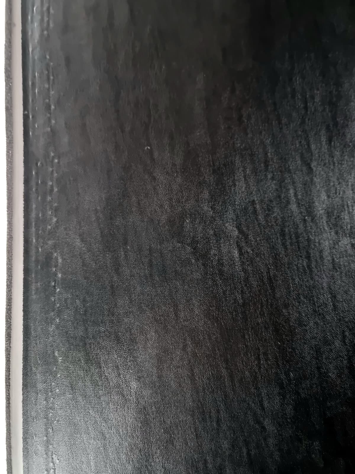 Tesatura din piele ecologica - design uni Negru intens - imagine 8