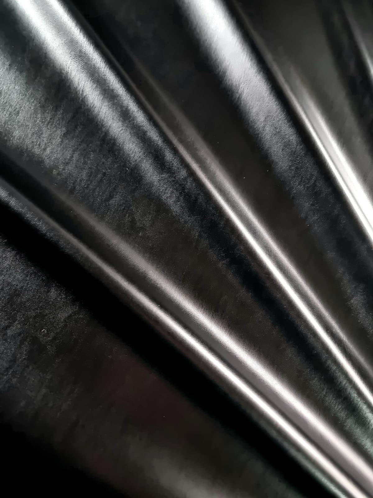 Tesatura din piele ecologica - design uni Negru intens - imagine 4