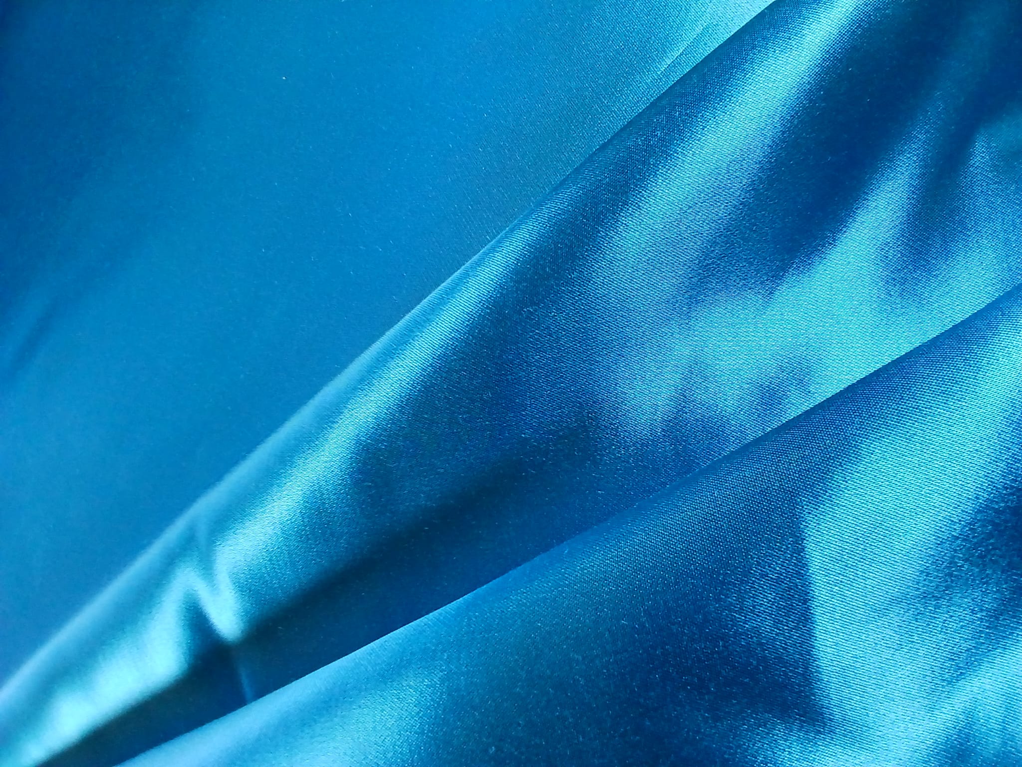 Tesatura plina din mătase de viscoza, satinata, turcoaz, cady - imagine 2