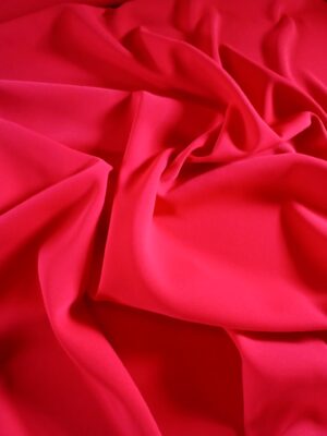 Tesatura triplu voal mixt, rosu, design uni