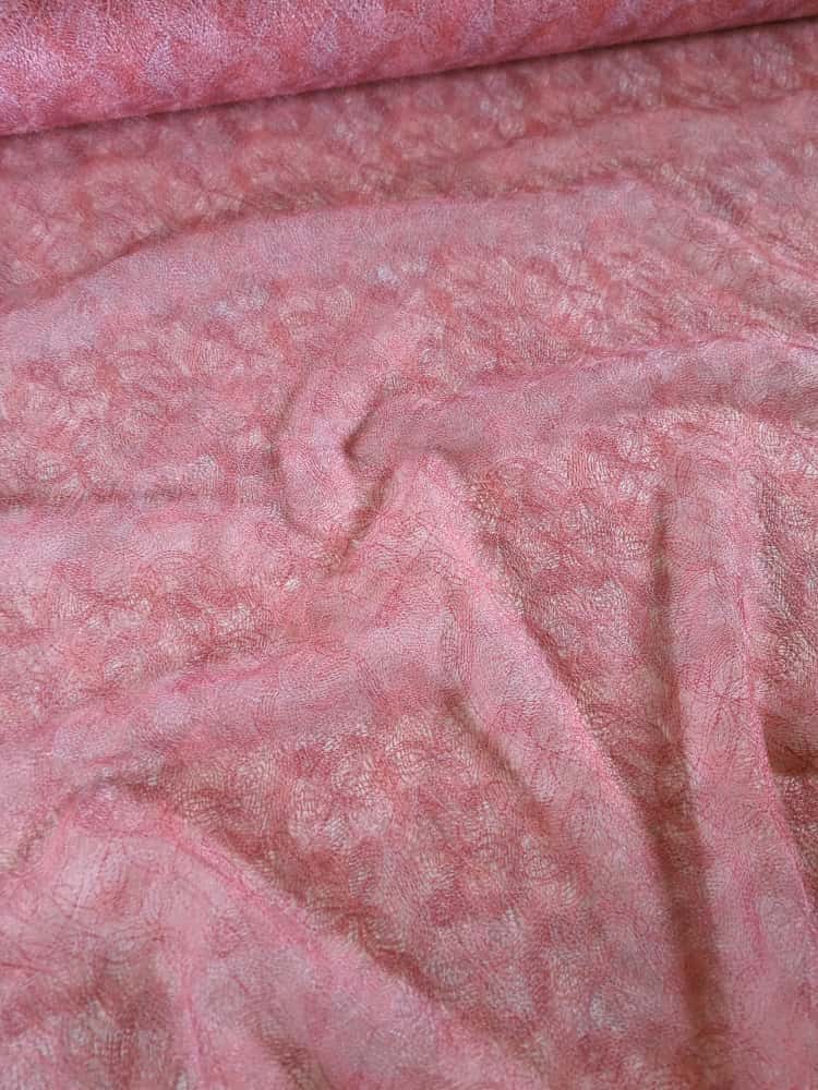 Dantela fina - design floral discret, Roz - imagine 7