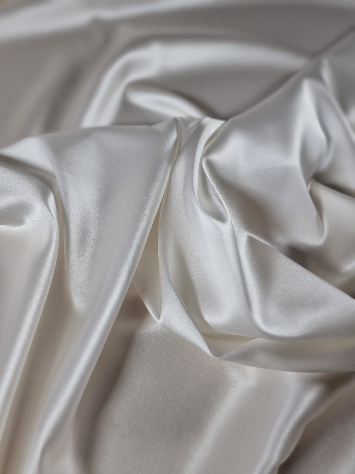 Tesatura din matase naturala crepe de chine - design uni double face, Ivoire - imagine 8