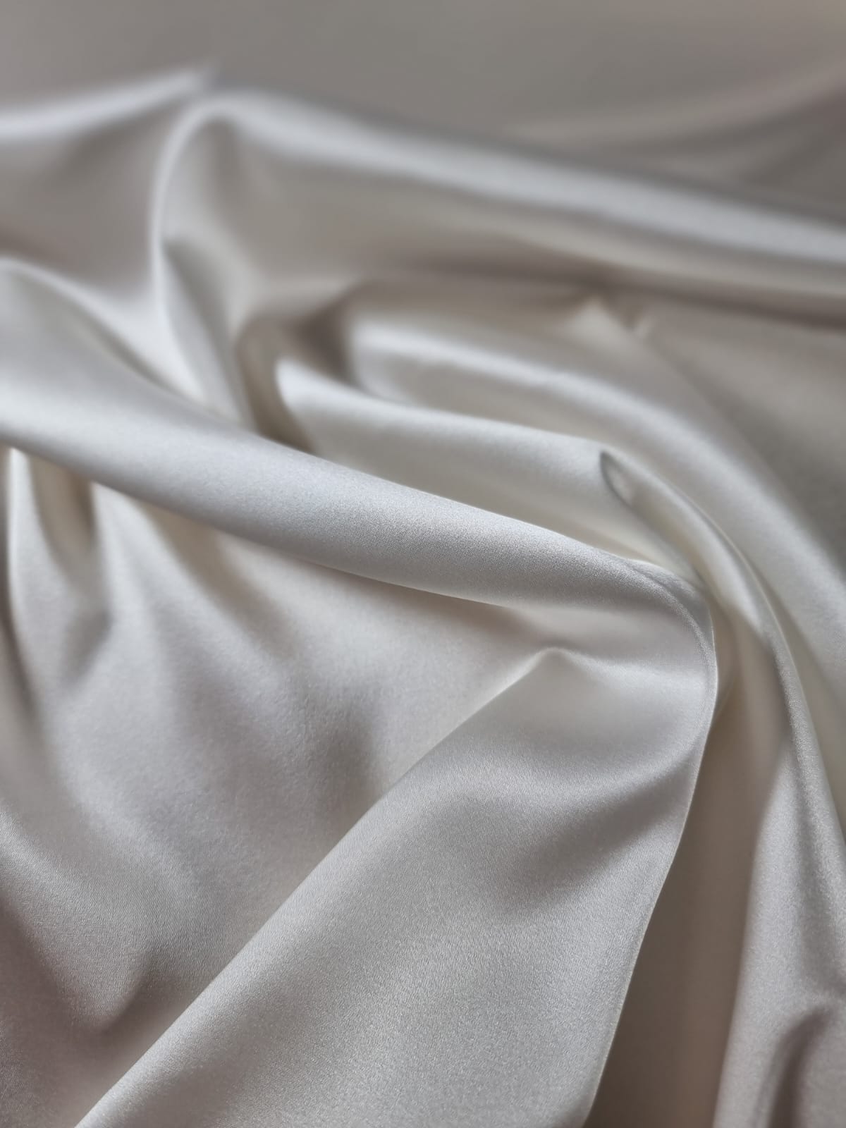 Tesatura din matase naturala crepe de chine - design uni double face, Ivoire - imagine 9