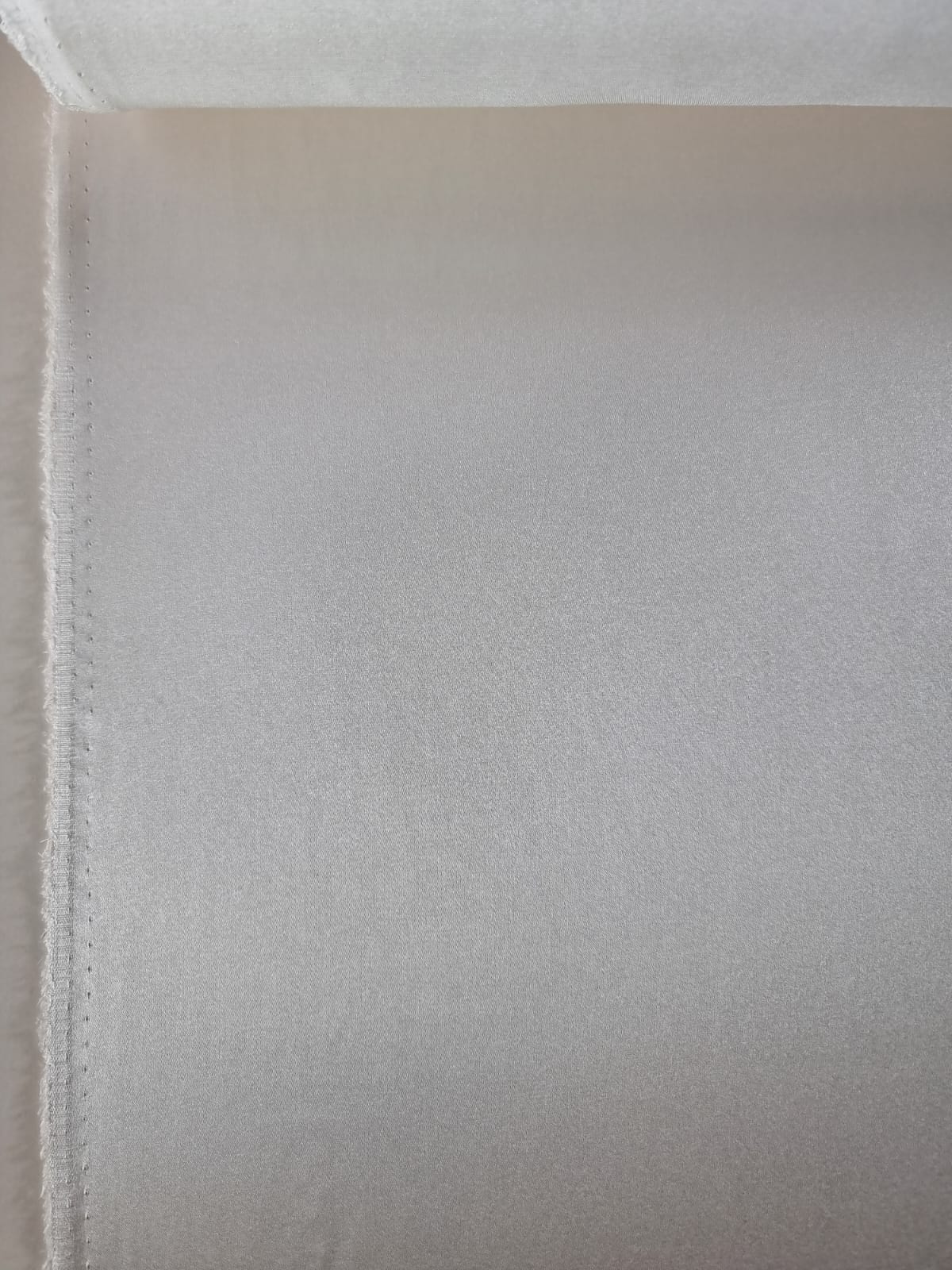 Tesatura din matase naturala crepe de chine - design uni double face, Ivoire - imagine 4