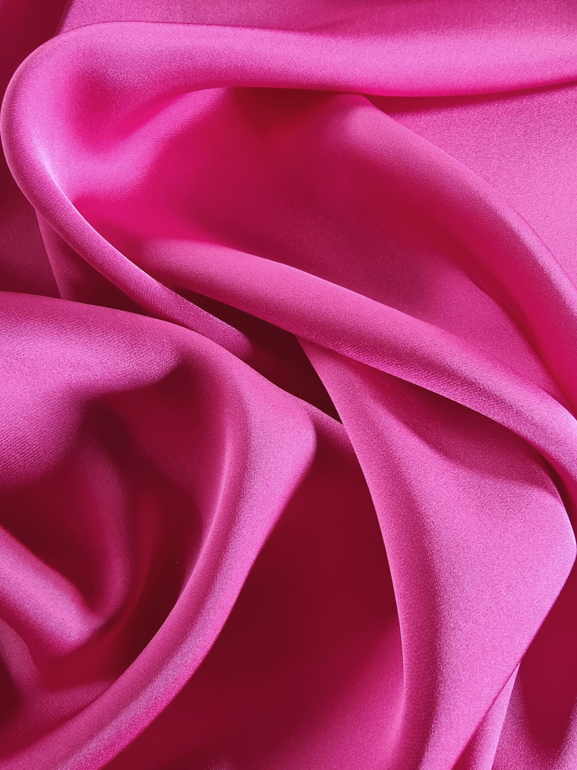 Tesatura dublu crepe cu din matase naturala - double face design uni, Cyclamen