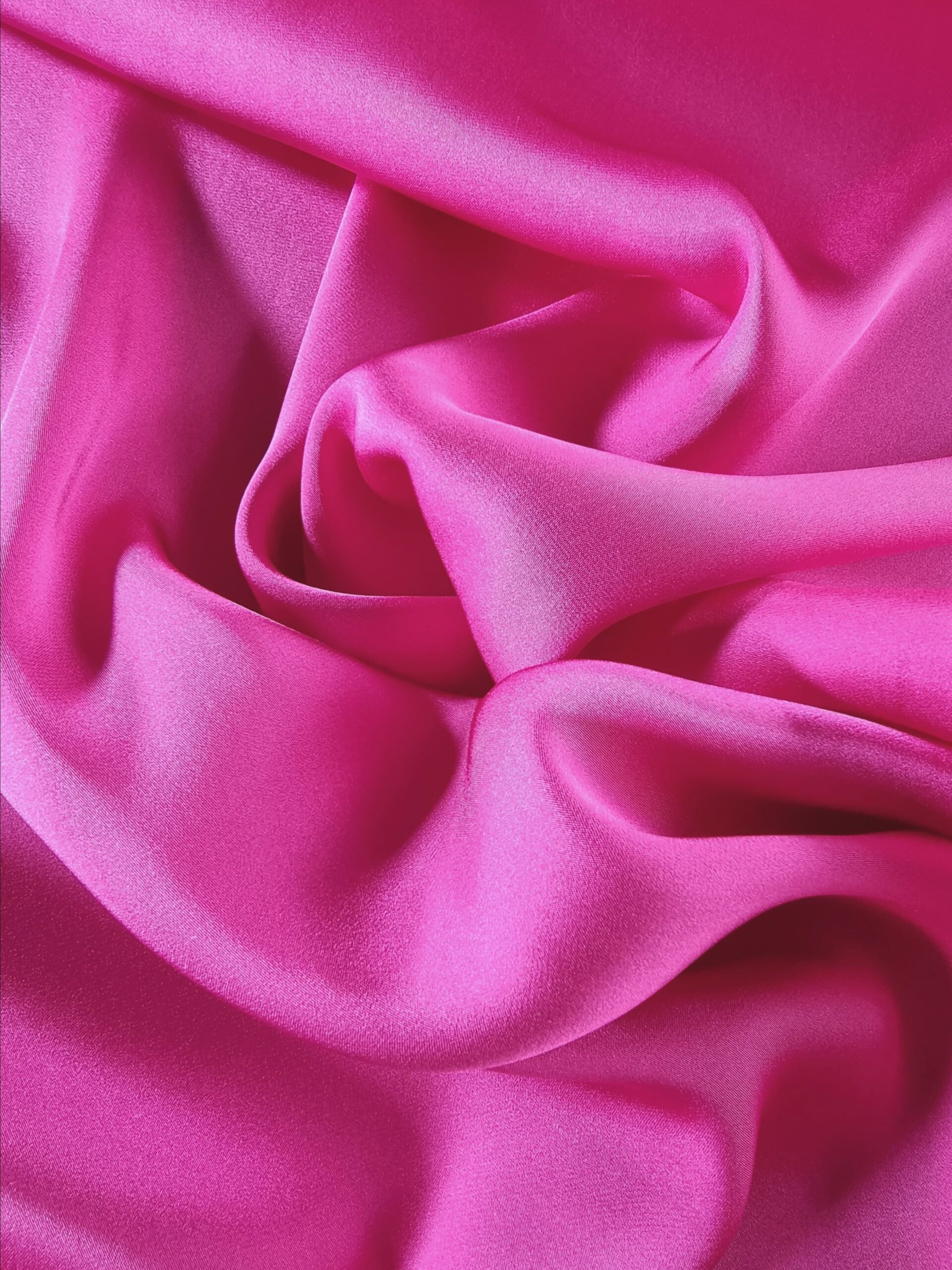 Tesatura dublu crepe cu din matase naturala - double face design uni, Cyclamen - imagine 6