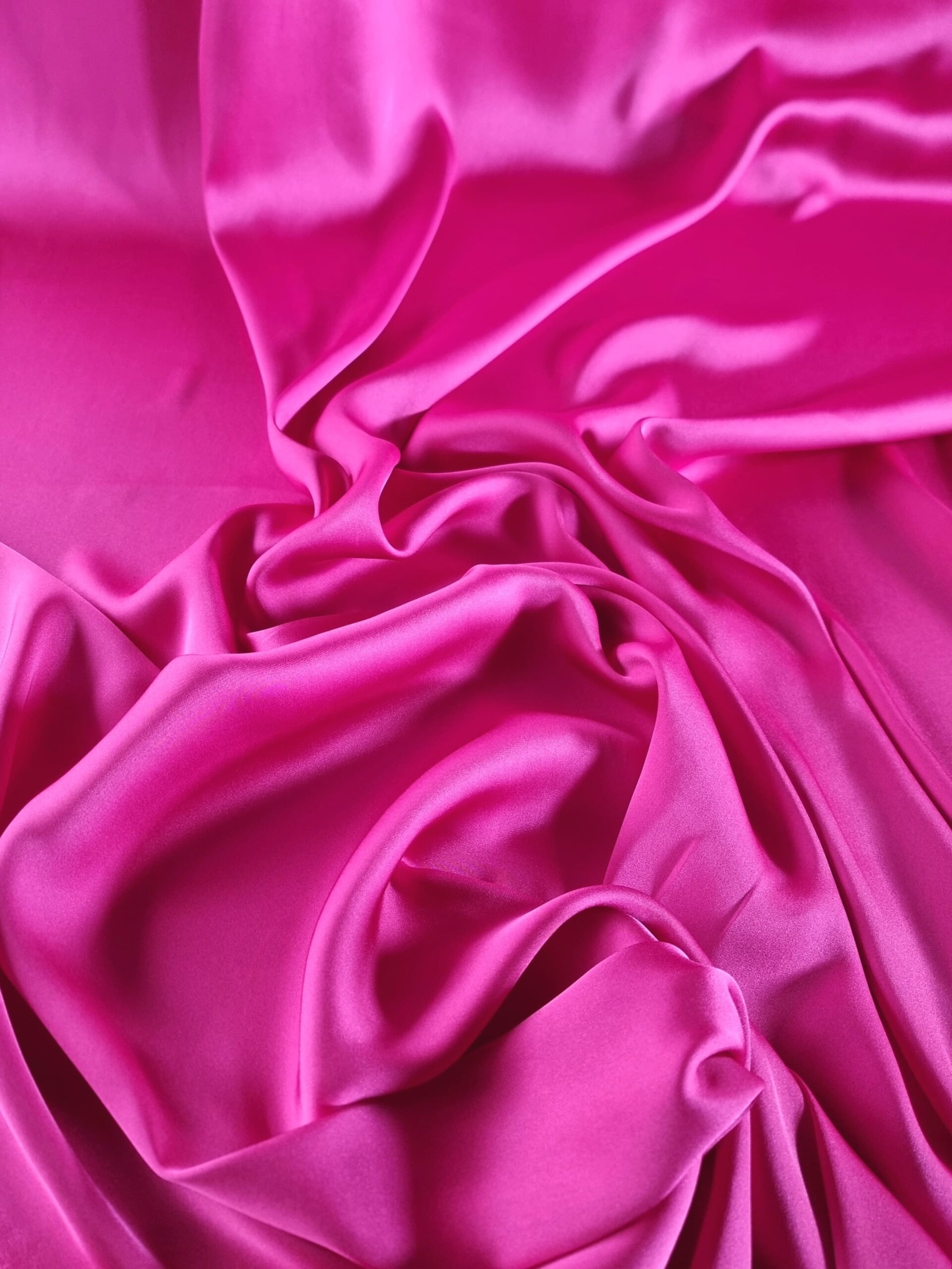 Tesatura dublu crepe cu din matase naturala - double face design uni, Cyclamen - imagine 7