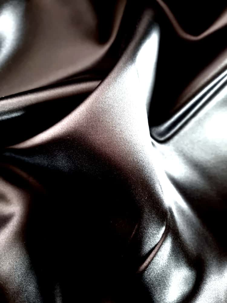 Duchesse din matase naturala- design uni, Negru intens - imagine 6